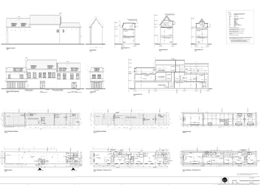 verbouw bovenwoning naar 4 appartementen